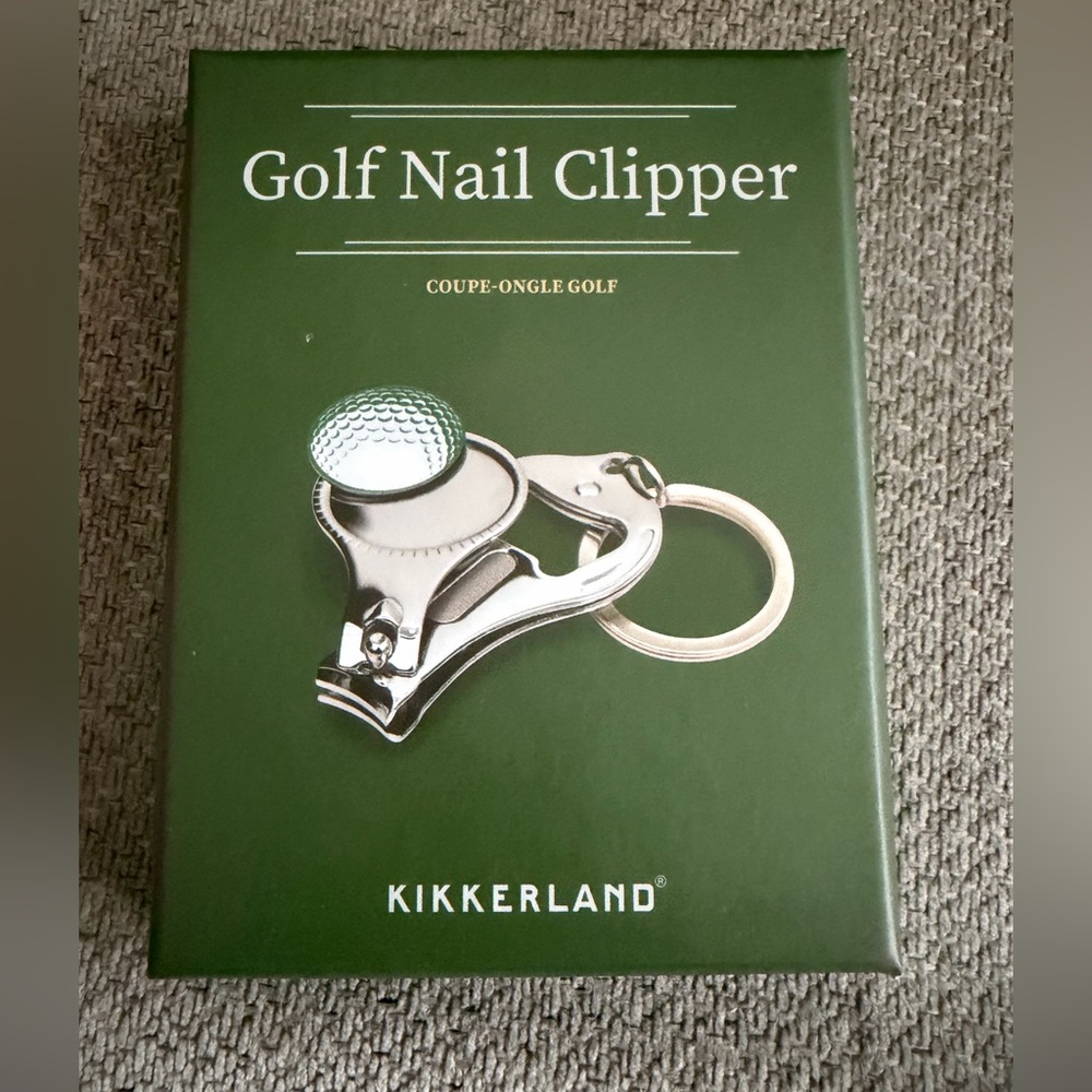 Kikkerland Silver Golf Nail Clipper Key Holder